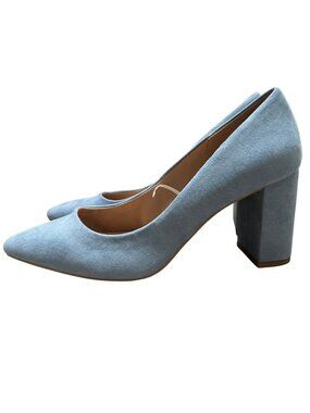 NEVER WORN Light Blue Chunky Heels